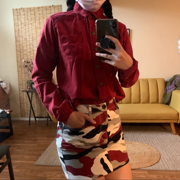 Red Button Jacket - Picture 4 of 4